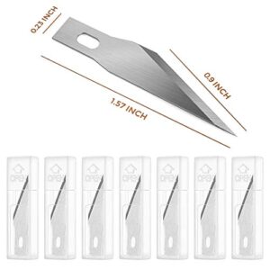 Exacto Knife Craft Knife Hobby Knife 74 Pack with 4 Upgrade Sharp Hobby Knives and 70 Spare Knife Blades, 100 PCS Exacto Knife Blades SK5 Carbon Steel #11 Exacto Blades