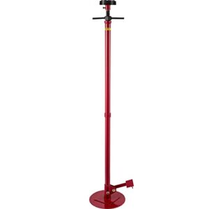 vevor underhoist stand, 3/4 ton capacity pole jack, heavy duty jack stand, car support jack lifting from 59" to 78.7", round base, with pedal, easy adjustment, automotive support jack stand, red