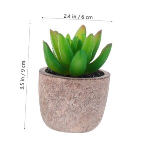 WOONEKY 1 Set 3 Pcs Succulent Bonsai Faux Succulents Potted Plastic Succulents Plants Various Faux Succulents Home Decor Artificial Plant Fake Succulent Mini False Cactus Pulp Basin Office