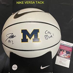 Jett Howard Signed Michigan Wolverines Nike Basketball Jsa Coa - Autographed College Basketballs