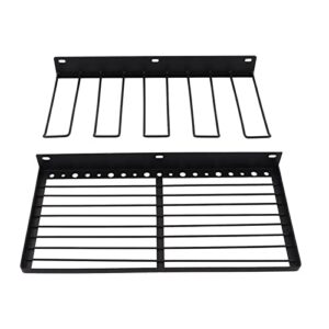 power tool organizer, garage tool storage rack wall mount heavy duty metal tool shelf space saving drill holder can hold 4 power drill tools for home, garage, workshop
