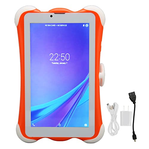 AMONIDA Kids Tablet, 6000mah Rechargeable Battery 7 Inch 1280x800 WiFi Kids Tablet for Reading (US Plug)