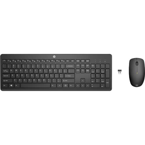 HP 230 Wireless Mouse and Keyboard Combo - USB Type A Wireless RF 2.40 GHz Keyboard - USB Type A Wireless RF Mouse - Compatible with PC, Mac