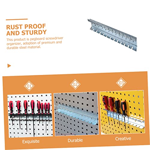 VILLFUL 2pcs Pegboard Screwdriver Holder Hand Tools Rack Hand Tool Holder Pliers Organizer Pegboard Hooks Drill Bits for Metal Screwdriver Rack Steel Square Hole Perfboard