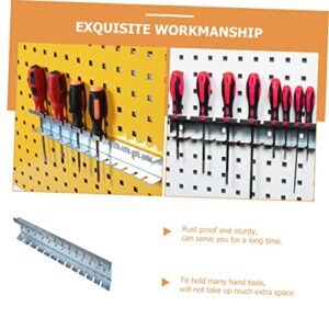 VILLFUL 2pcs Pegboard Screwdriver Holder Hand Tools Rack Hand Tool Holder Pliers Organizer Pegboard Hooks Drill Bits for Metal Screwdriver Rack Steel Square Hole Perfboard