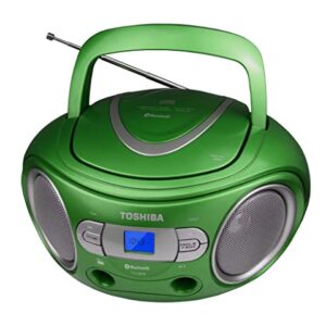 Toshiba TY-CWS9(G) Portable CD Bluetooth Boombox with AM/FM Stereo and Aux Input, Metallic Green