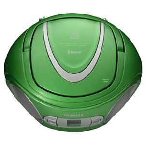 Toshiba TY-CWS9(G) Portable CD Bluetooth Boombox with AM/FM Stereo and Aux Input, Metallic Green