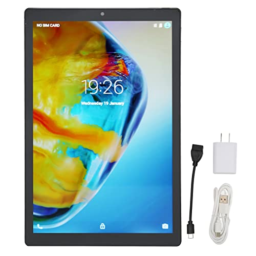 Naroote Tablet PC, 5MP Front 8MP Rear Night Reading Mode IPS Screen 10 Inch Tablet Calling Support 100-240V for Kids for Study (US Plug)