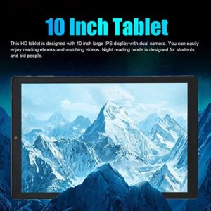 Shanrya Student Tablet, Office Tablet Black 10 Inch 4GB RAM 64GB ROM for Study (US Plug)