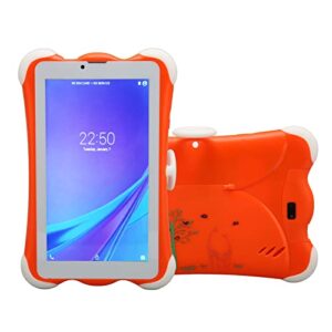 CHICIRIS WiFi Kids Tablet, 7 Inch 1280x800 6000mah Rechargeable Battery Orange Kids Tablet Eye Protection for Reading (US Plug)