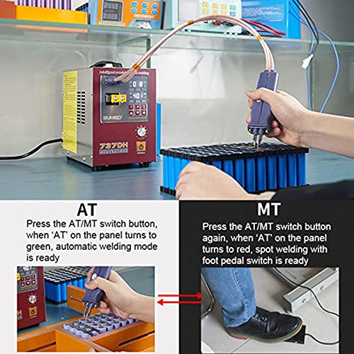 ALSUP 737DH Induction time delay Battery spot Welder, Intelligent Welder, Pulse spot Welder, 18650 Lithium ion Battery Welding, Heavy Duty Small Welder CE Certification