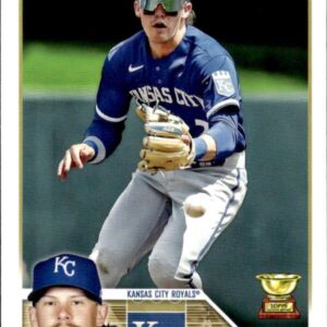 2023 TOPPS #7 BOBBY WITT JR. KANSAS CITY ROYALS BASEBALL OFFICIAL TRADING CARD OF THE MLB