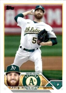 2023 topps #6 paul blackburn oakland athletics baseball official trading card of the mlb