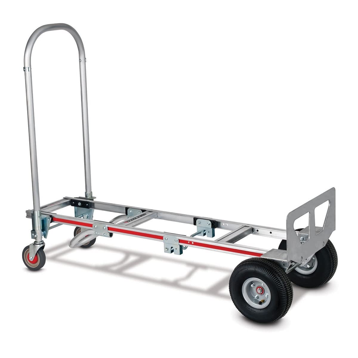 Magliner GMK81UA4 Gemini Sr Convertible Hand Truck, Pneumatic Wheels & 131020B 5" x 1-1/4" Polyurethane Replacement Swivel Caster with Brake for Gemini Convertible Hand Trucks, 5" D, 1-1/4" Wide