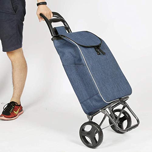 Shopping Trolley on Wheels Multi Function Shopping Cart Stylish Portable Folding Cart Detachable Large Capacity Waterproof and Wearable Storage Hand Trucks,