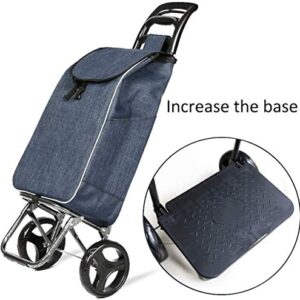 Shopping Trolley on Wheels Multi Function Shopping Cart Stylish Portable Folding Cart Detachable Large Capacity Waterproof and Wearable Storage Hand Trucks,