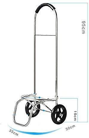 Shopping Trolley on Wheels Multi Function Shopping Cart Trolley Wheel Lightweight Aluminum Folding Luggage Cart Push-Pull Car Storage Hand Trucks,Blue ,