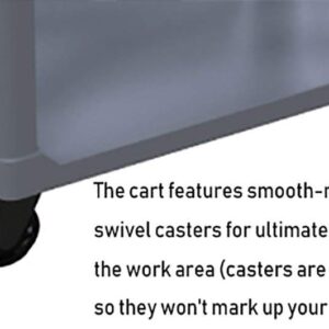 INDYAH Movable Trolleys, Kitchen Storage Hand Trucks, 3 Tier Hotel Cateservice Cart Plastic Cleaning Collection Trolley for Restaurants