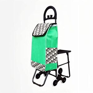 shopping trolley on wheels multi function shopping cart trip portable elderly people can be folded with chair lever car trolley storage hand trucks,brown ,