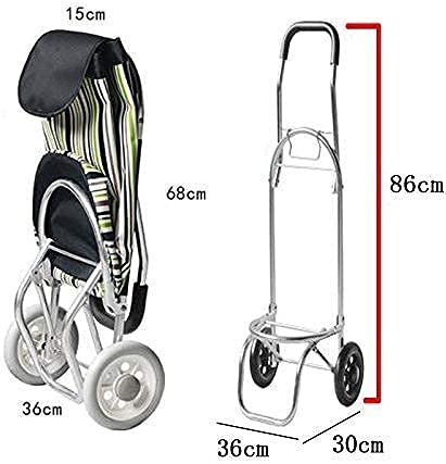 Shopping Trolley on Wheels Multi Function Shopping Cart Light Weight Aluminum Alloy Trolley Large Capacity Wheeled Foldable Push Cart Bag with 2 Wheels Storage Hand Trucks,Red and White Letters
