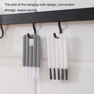 Toilet Brush and Holder Set, 5 PCS Cup Cleaning Brush Groove Brushes Computer Keyboard Vegetable Tool Gray