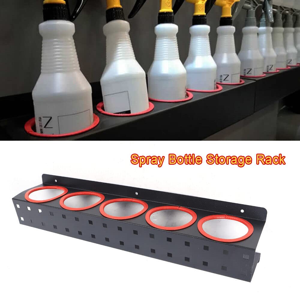 Bazargame Spray Bottle Storage Rack,Wall-mounted Spray Bottle Storage Holder Rack ,For can holder storage rack, spray bottle
