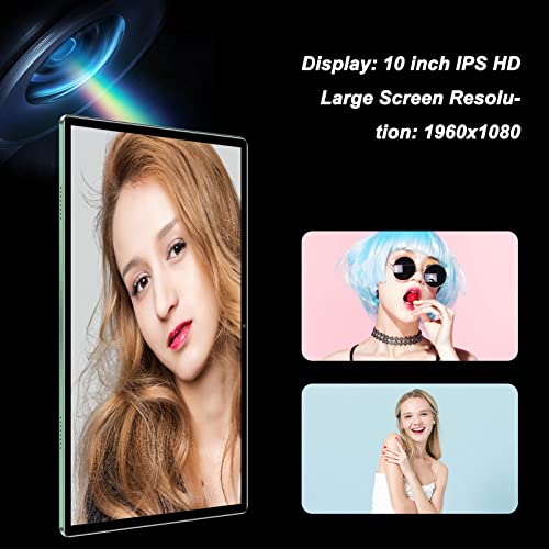 FOTABPYTI 10 Inch Tablet IPS HD 1960x1080 Large Screen for Android 11 6GB 256GB Entertainment Call Tablet (US Plug)