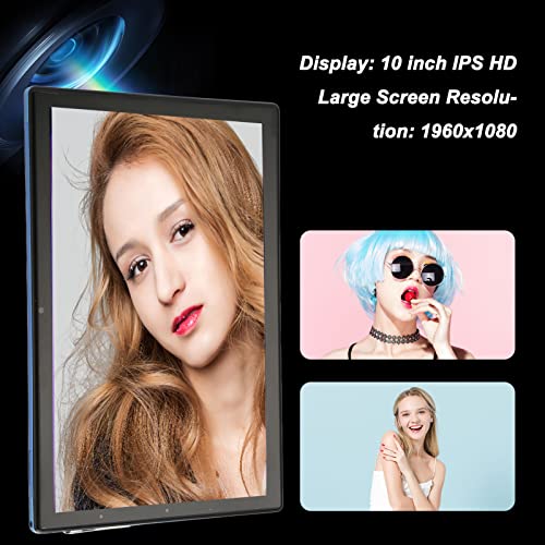 soobu 10in Tablet, 4G Network 5GWIFI HD Tablet 100‑240V for Android 11 Blue 6GB 256GB for Entertainment (US Plug)