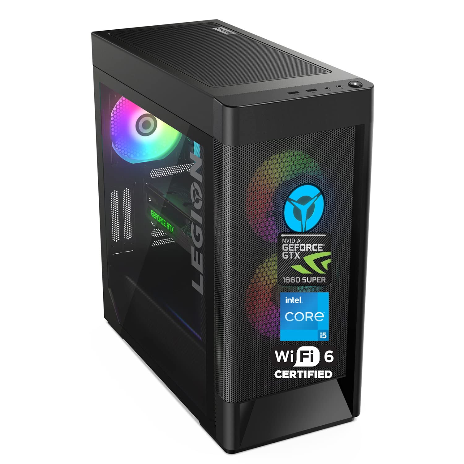 Lenovo Legion Tower 5i Gaming Desktop, Intel Core i5-11500 Processor, GeForce GTX 1660 Super Graphics, 16GB RAM, 1TB SSD + 1TB HDD, HDMI, DisplayPort, Wired KB&Mouse, Wi-Fi 6, Windows 11 Home