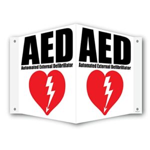 aed sign 3d projecting location inside aed signs for workplace or wall