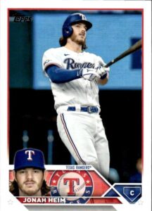 2023 topps #141 jonah heim texas rangers baseball official trading card of the mlb
