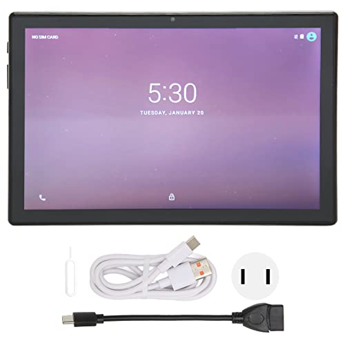 Naroote 10in Tablet, 8 Core CPU 4G Calling Tablet Green for Travel (US Plug)