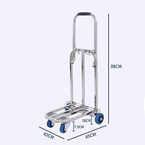 Shopping Trolley on Wheels Multi Function s,Kitchen Storage Utility-Carts Pull Cargo Trailer Home Small Cart Portable Old Shopping Cart Folding Luggage Cart Small Cart Elderly Walking