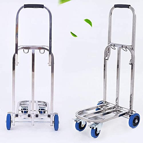 Shopping Trolley on Wheels Multi Function s,Kitchen Storage Utility-Carts Pull Cargo Trailer Home Small Cart Portable Old Shopping Cart Folding Luggage Cart Small Cart Elderly Walking