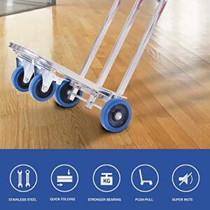 Shopping Trolley on Wheels Multi Function s,Kitchen Storage Utility-Carts Pull Cargo Trailer Home Small Cart Portable Old Shopping Cart Folding Luggage Cart Small Cart Elderly Walking