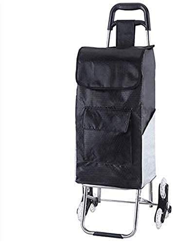 Shopping Trolley on Wheels Multi Function Shopping Cart Fashion Folding Portable Luggage Small Trailer Labor-Saving Large Capacity Stainless Steel Rod Storage Hand Trucks,B ,