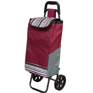 shopping trolley on wheels multi function shopping cart foldable portable trailer/old man's bag car/two wheel cart/waterproof oxford cloth bag/load 35 kg storage hand trucks,#3 ,