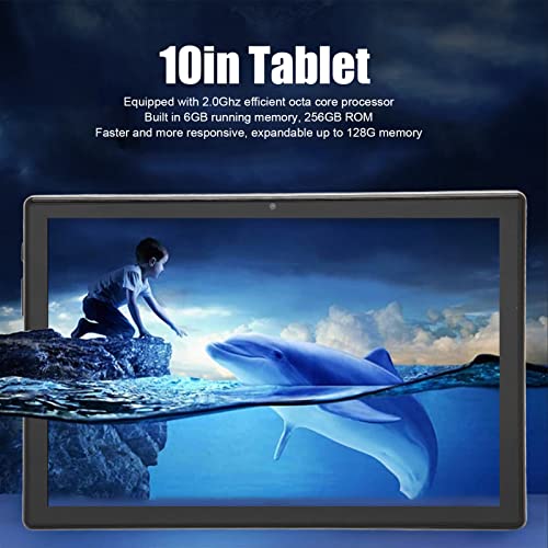 VINGVO 10 Inch Tablet, 5MP Front 13MP Rear 100-240V Octa Core Processor HD Tablet 6GB 256G for Android 11 for Study (US Plug)