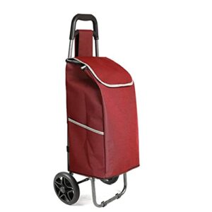 shopping trolley on wheels multi function shopping cart travel elderly cart collapsible portable cart luggage cart lever car trolley storage hand trucks,light brown ,