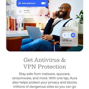 Aura Ultimate Online Safety Suite | Internet Security & Identity Protection Software | Antivirus, VPN, Password Manager, Dark Web Monitoring | Couple Plan, 1 Year Prepaid Subscription [Online Code]