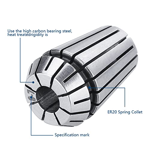 GRUNI Spring Collet ER25 Precision Collet Clamp Chuck 1.0-16.0mm Collet Chuck Holder for Lathe Milling Holder 1Pcs (Size : 1pc ER25-4.0mm)