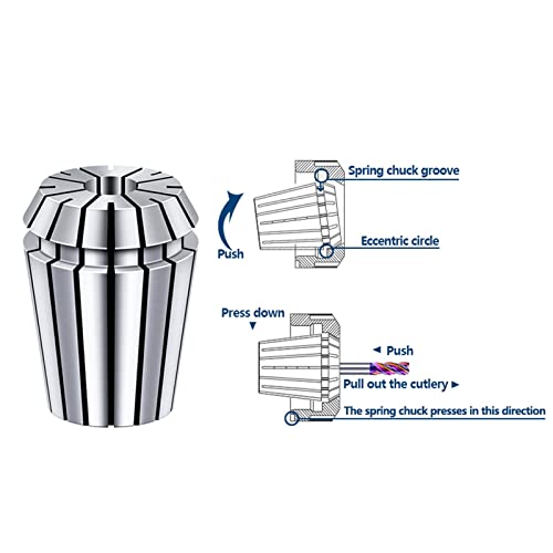 GRUNI Spring Collet ER25 Precision Collet Clamp Chuck 1.0-16.0mm Collet Chuck Holder for Lathe Milling Holder 1Pcs (Size : 1pc ER25-4.0mm)