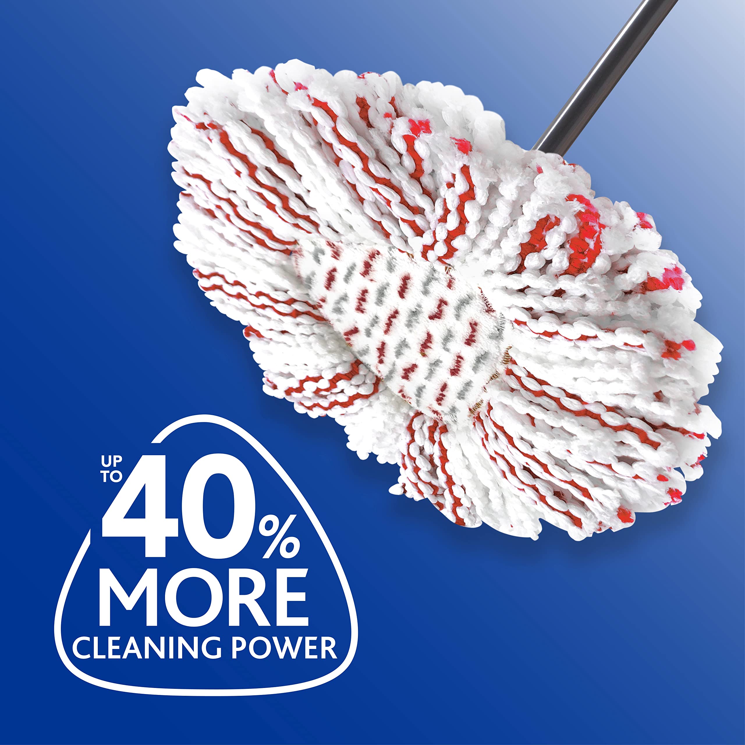 O-Cedar EasyWring Spin Mop Microfiber Refill (Pack of 4) and EasyWring Deep Clean Refill (4-Pack) | 40% More Cleaning Power | Microfiber Mop Refill Compatible with EasyWring Spin Mop & Bucket System