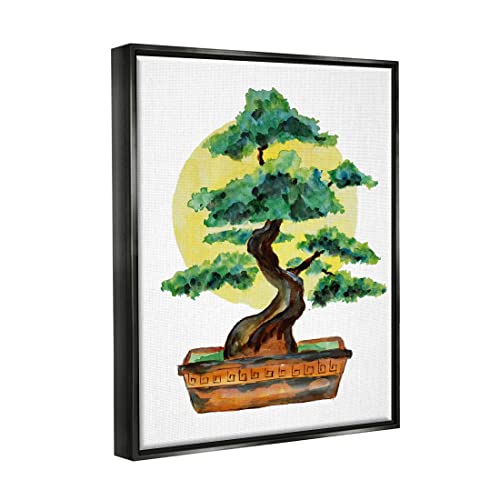 Stupell Industries Bonsai Tree Sun Shape Floating Framed Wall Art, Design by Sebastian Grafmann