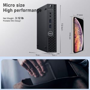 Dell OptiPlex 3050 Micro Mini PC Desktop Computer, Intel Core i5-6400T, 16GB DDR4, 1TB SSD, WiFi, Bluetooth, HDMI Windows 10 pro (Renewed)