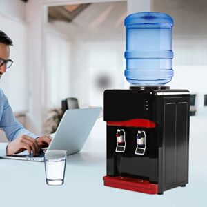 Countertop Water Dispenser 5 Gallon Water Cooler Dispenser Cold and Hot Water Dispenser with Child Safety Lock, Top Loading Water Dispenser