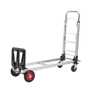 folding dolly cart with wheels folding hand truck utility metal dolly logistics hand truck 330lbs capacity stable and durable luggage cart for luggage, travel, moving, shopping