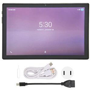 Naroote 10 Inch Tablet, 6G 256G 4G Call Tablet Green for Travel (US Plug)