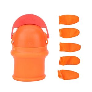 ozgkee multifunctional garden thumb knife fruits vegetables picking silicone thumb knife(large thumb knife + 5 rubber sleeves)