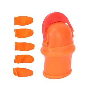 Ozgkee Multifunctional Garden Thumb Knife Fruits Vegetables Picking Silicone Thumb Knife(Large Thumb Knife + 5 Rubber Sleeves)